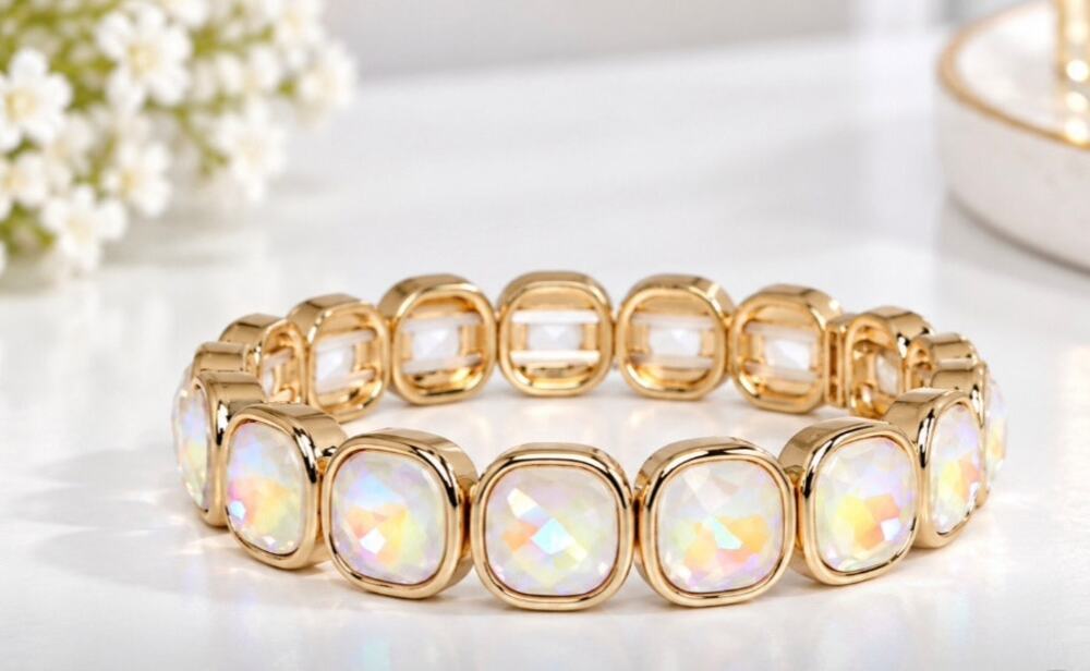 Good Opal AB Stretch Bracelet New